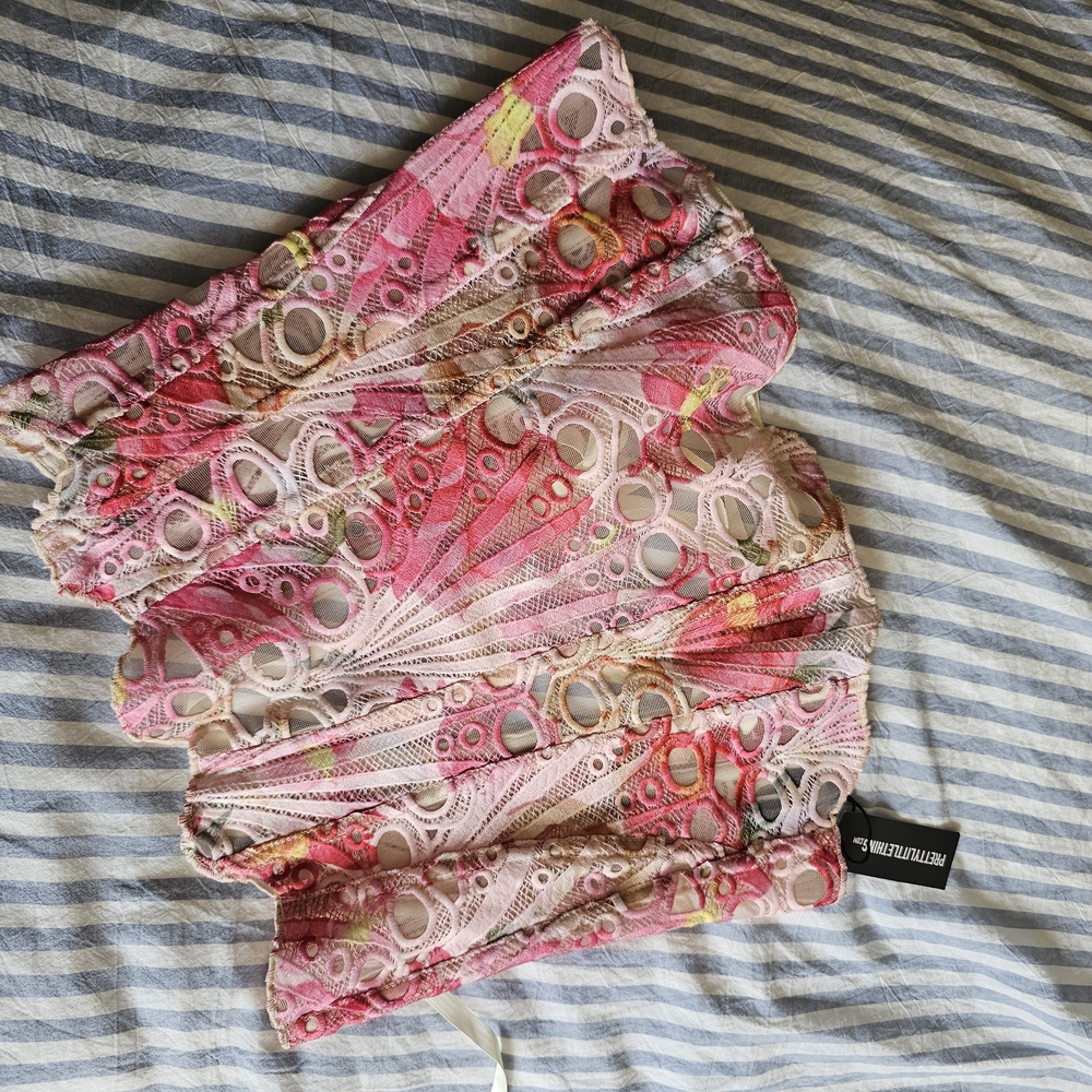 Pink Patterned Tube Top